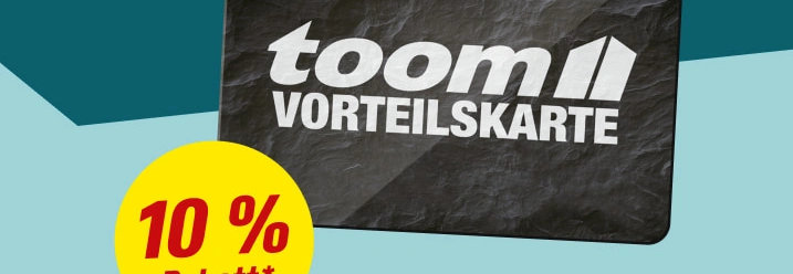 Eine schwarze Vorteilskarte mit einem 10 % Rabatt Hinweis.